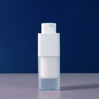 Logo personnalisé Vide Rotation 15 ml Soins de la peau 30ml Cosmétiques 50ml Blanc 1oz Rond Twist Up Airless Pump Bottle Savon liquide givré