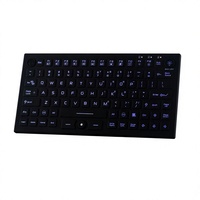 Clavier médical compact en silicone avec pointeur de souris, interface USB, compatible multi-OS, étanche IP68