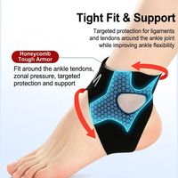 Orthèse de cheville unisexe personnalisée à talon ouvert en Spandex/Nylon, élastique, respirante, de compression, pour le sport et la course à pied, soulage la cheville