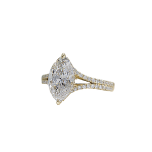 Anillo de Diamantes Clásico Atemporal Lucine, Corte Excelente, Anillo de Compromiso y Boda, Oro de 18K, Certificado - Product Image 2