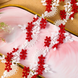 Pita renda bunga lebar 5cm stok harga rendah pita renda renda renda Guipure bordir larut air banyak warna untuk pakaian - Product Image 6