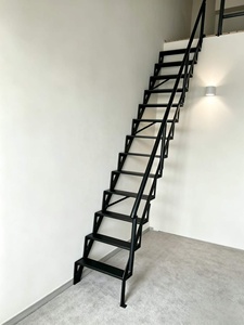 Escaliers de grenier pliants robustes en acier au carbone et alliage d'aluminium, escaliers d'extérieur et d'intérieur <span class=keywords><strong>pour</strong></span> villas et salles familiales - Product Image 5
