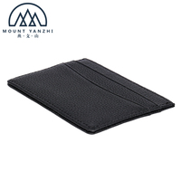 Dompet Kartu Kredit Kulit Premium Tipis Anti RFID dengan Logo Kustom, Kantong Depan, dan Slot Kartu ID/Bisnis
