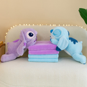 Bantal kartun Stitch grosir, selimut, AC mobil 2-in-1, selimut tidur siang anak, hadiah serbaguna - Product Image 1