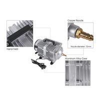 Bomba de Aire 110-220V con Distribuidor de 12 Salidas y Boquilla de Cobre, Alta Presión 120L/min, Suministro de Fábrica OEM