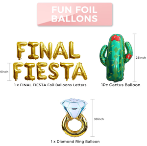 Fiesta festa nuziale FIESTA Fiesta anello di diamanti palloncini in lamina di Cactus palloncini con velo sposa FIESTA - Product Image 4