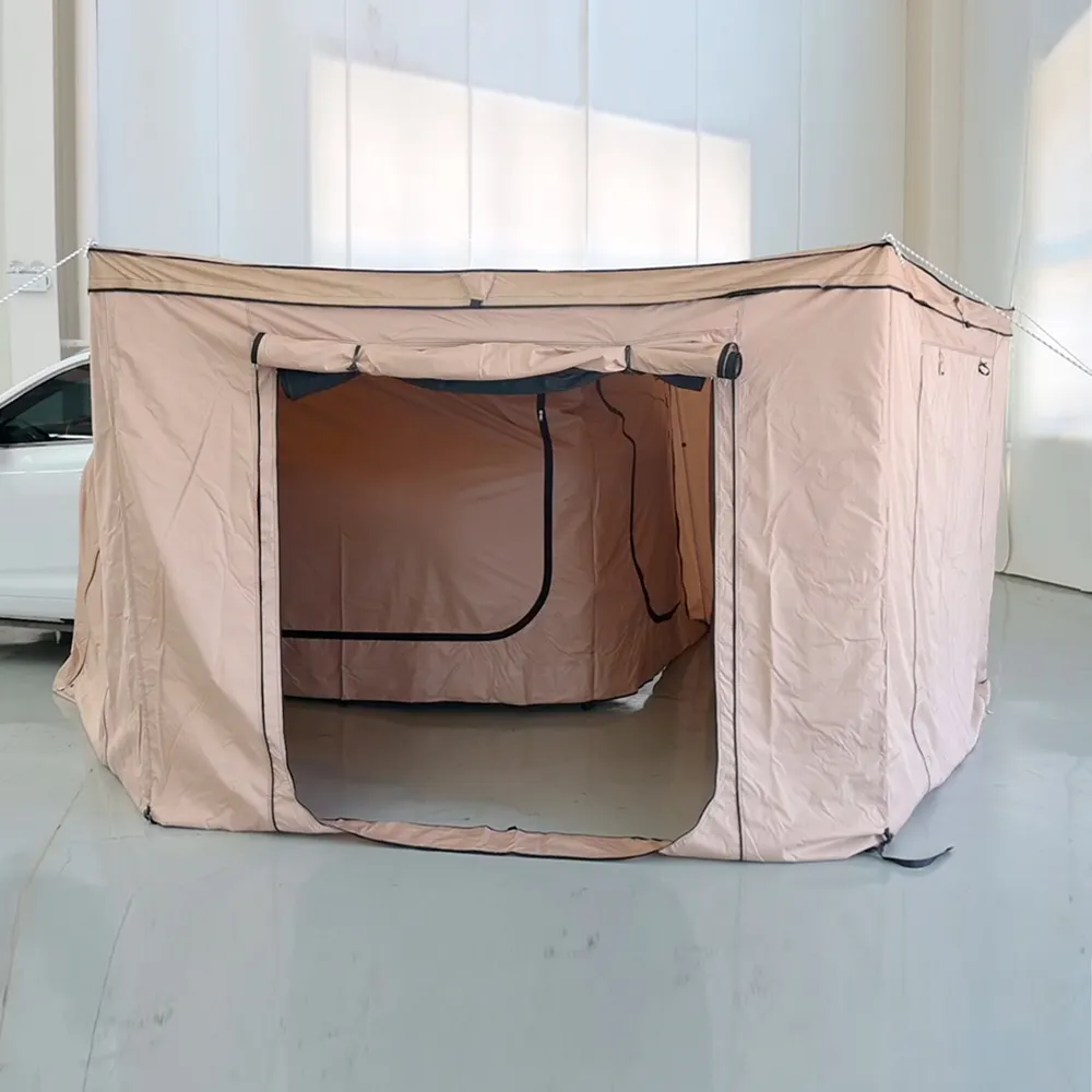 Toptan araba tente yüksek kaliteli çadır ücretsiz ayakta açık kamp alanı için 270 derece araba yan tente