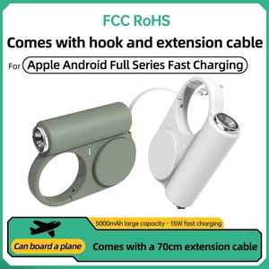 5000mAh ngoài trời ngân hàng điện đa chức năng có thể thu vào tacy-c cáp được xây dựng trong đèn Pin khóa cho du lịch 2024 mới nhất xách tay - Product Image 2