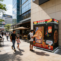 Distributeur Automatique de Pizzas Entièrement Automatisé avec Écran Tactile, Options Multiples, Accepte les Cartes de Crédit, Snack à Fort Margen pour Centres Commerciaux