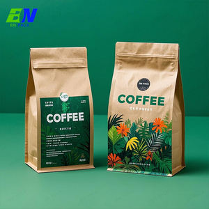 Emballage écologique en gros, 250g, vide, en papier kraft brun naturel, fond plat, résistant à l'humidité, haute barrière de lamination, pour pizza et salade - Product Image 4