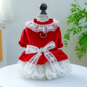 Pet Dog Dress Wedding Court Miss Universe Snow White Princess Margaery Dress Princess Dress Dog Clothes Factory