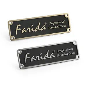 Personalizado gravado impressão com perfurado processo metal nameplate marca sanitária metal etiqueta nameplate