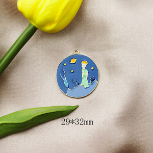 Nuovo smalto cartoon Prince fox rose charm per la creazione di gioielli e la creazione di ciondoli per collana con ciondolo a forma di orecchino di moda - Product Image 6