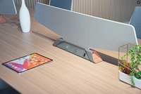 Bureau moderne Poste de travail collaboratif Bureau et chaise E1 MFC Stockage Insonorisation