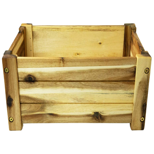 Jardinière <span class=keywords><strong>en</strong></span> <span class=keywords><strong>bois</strong></span> d'acacia, forme rectangle <span class=keywords><strong>pour</strong></span> jardin, patio ou fenêtre, 17x9.7x7 pouces - Product Image 5