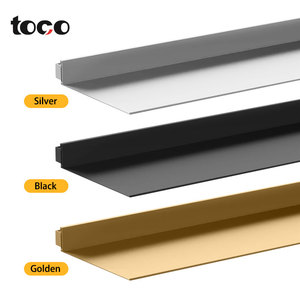 Custom High-End Modern Living Room <strong>Wall</strong> <strong>Shelf</strong> Black <strong>Gold</strong> Square Aluminum Profile Floating Display <strong>Shelves</strong> - Product Image 2