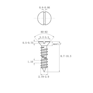 Tubo chine usine Spot acier au carbone DIN7972 ST nickelé fendu tête fraisée vis autotaraudeuse <span class=keywords><strong>traitement</strong></span> thermique - Product Image 1