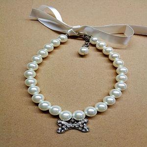 Animais Acessórios Gato Colar De Pérolas Colar Ajustável Pet Jewelry Harness Leash <span class=keywords><strong>Dog</strong></span> Cat Colar De Pérolas Colar - Product Image 3