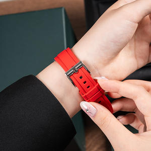 Montre de luxe de haute qualité en quartz, zircon incrusté à la main, miroir saphir, boîtier en acier fin, bracelet en silicone, Ronda, résistante à l'eau, caoutchouc - Product Image 6