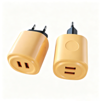 Pengiriman Cepat USB-A Dual Port 12W 5V 2A Charger Dinding Colokan EU untuk Pengisian Daya Kamera, Speaker, dan Power Bank, Dapat Digunakan untuk Pengisian Daya Ponsel