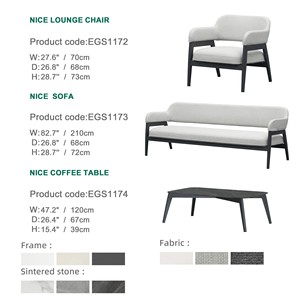 Express Garden Ensemble de canapés d'extérieur modernes en aluminium Écologique Antirouille Étanche Lavable Ferme Durable Villa Park Hotel - Product Image 2
