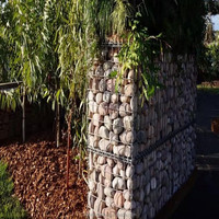 Gabions en treillis soudé triangulaire pour la décoration architecturale, cage en fil d'acier à motif unique