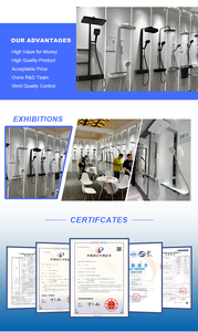 Kuningan mewah dinding termostatik cerdas Digital Shower hujan sistem berdiri lantai Faucets bahu pijat untuk Hotel kamar mandi - Product Image 6