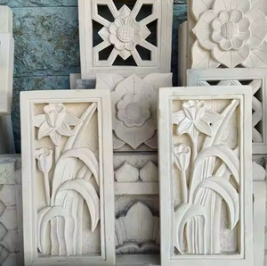Modern Marble Limestone Wall Relief Custom Design Handmade Carved 3D Sculpture Outdoor Villa Home Decor Art - Product Image 3