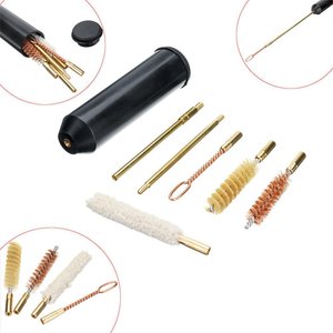 Juego de cepillos de limpieza para cañón de pistola de 9 mm, combinación de bronce fosforado, algodón y acero inoxidable, para herramientas de mantenimiento de tuberías de armas. - Product Image 5