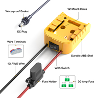 SK0107 Starlink Mini chargeur Dewalt DCB-18V/20V pour batterie Dewalt Starlink Mini câble d'alimentation cc (2M) avec fusible + borne de fil