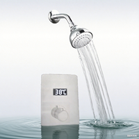 Nouvelle technologie : Douche commerciale encastrée avec LED, capteur numérique, thermostatique, mitigeur à jet unique, alimentation externe