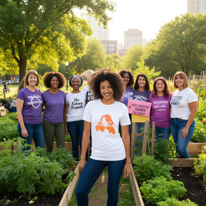 T-shirt femminista da donna 100% cotone, girocollo, manica corta, vestibilità regolare, stampa Female Empowerment, maglietta in jersey per tutte le stagioni - Product Image 2