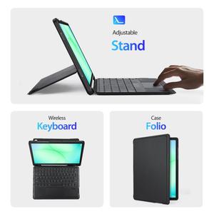 Pour <span class=keywords><strong>Samsung</strong></span> Galaxy <span class=keywords><strong>Tab</strong></span> A11+ / A9+ DUX DUCIS DK Series Clavier sans fil magnétique rétroéclairé Étui pour <span class=keywords><strong>tablette</strong></span> en cuir vegan - Product Image 4