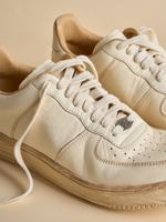 Chaussures de skate décontractées vintage pour hommes en cuir pleine fleur abricot, personnalisées OEM, de haute qualité, à semelle épaisse, faites à la main et respirantes