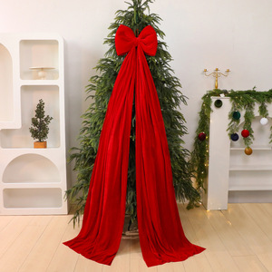 Grand Nœud <span class=keywords><strong>de</strong></span> Noël à suspendre, Ornement pour Arbre <span class=keywords><strong>de</strong></span> Noël, Décoration pour Fêtes <span class=keywords><strong>de</strong></span> Fin d'Année - Product Image 1