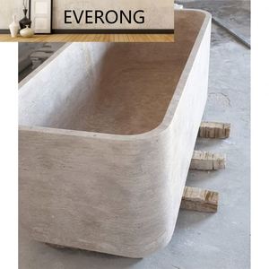 <span class=keywords><strong>Vasca</strong></span> <span class=keywords><strong>da</strong></span> <span class=keywords><strong>Bagno</strong></span> in Marmo Personalizzata, Freestanding, Semplice, Quadrata, con Idromassaggio, in Travertino, <span class=keywords><strong>Vasca</strong></span> in Marmo Naturale - Product Image 3