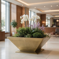 Jardinières en acier galvanisé pour l'extérieur, pots de fleurs en métal pour jardin, patio, décoration de rue