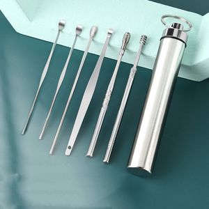 Juego de 6 Limpiadores de Oídos en Espiral de Acero Inoxidable, Herramienta Portátil para el Cuidado del Oído y la Eliminación de la Cera, R0736 - Product Image 4