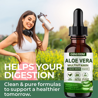 Huile d'extrait de plante d'aloe vera OEM en gouttes, produits à boire, brûleur de graisse à base de plantes Aloe Emodin, complément amincissant, liquide d'aloe vera Halal