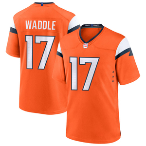 2026 Denver Jersey Custom American Football Shirts Gestikte Geborduurde Jeugd Uniformen Sportkleding met Logo's Oranje - Product Image 5