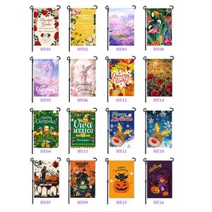 Customizable 12x18in Double-Sided Digital Printed Waterproof Portable Adjustable <b>Garden</b> Lawn Decorative <b>Flags</b> Fiberglass - Product Image 3