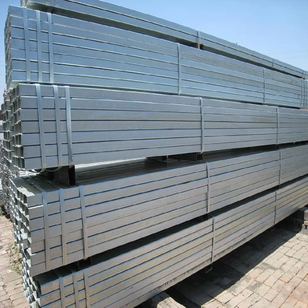 ASTM A500 Grade B 200gsm high zinc coating hot dip galvanized square steel tube hollow section for building