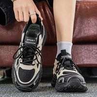 Baskets Chunky à Plateforme Style Dad Shoes, Tige en Maille Respirante, Lacets, Semelle Épaisse en Caoutchouc Antidérapante, Chaussures de Marche Décontractées et Tendance pour l'Extérieur