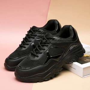 Nuevas zapatillas gruesas de moda para <span class=keywords><strong>mujer</strong></span>, zapatos deportivos informales, malla transpirable, atlético, gimnasio, entrenamiento, <span class=keywords><strong>tenis</strong></span>, <span class=keywords><strong>plataforma</strong></span>, zapatos para caminar - Product Image 1