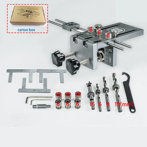 Industrial DIY Grade Durable Aluminum Alloy Hand-operated Manual Dowelling <b>Jig</b> Woodworking <b>Drill</b> Guide 3-in-1 Function OEM/ODM - Product Image 2