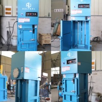 Presse à balles hydraulique verticale pour carton, machine à presser hydraulique 7,5 kW/10 CV haute efficacité pour le recyclage du papier et des déchets divers