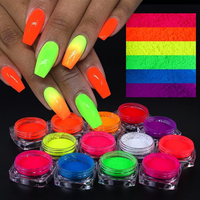 Naroon Haute Qualité 12 Couleurs Photochromique Uv Fluorescent Piqment Poudre Pour Ongles