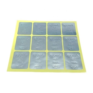 Autocollants d'étiquettes en relief 3D pour enveloppes, dorés/argentés, avec estampage à chaud métallique, pour emballage - Product Image 4