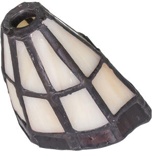 Tuopa กระจกสีขาวและน้ำตาลทิฟฟานี่ D.5xAlt 6ซม G4โคมไฟและเฉดสี - Product Image 1