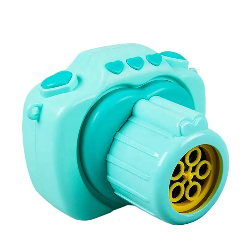 Wholesale soap bubbles music camera toys automatic bubble blower maker for kids